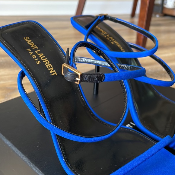 Saint Laurent Nuit Square Toe High Heel Sandals NWOT - Picture 4 of 16